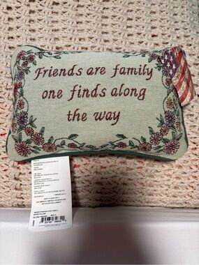 Tapestry Word Pillow BNWT